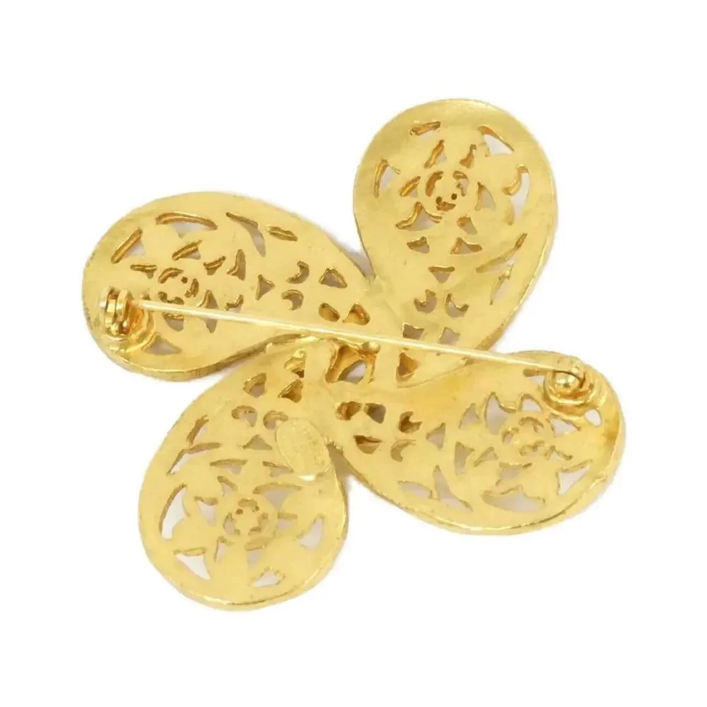 CHANEL Gold Brooch
